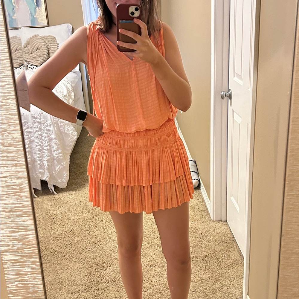 Current Air Zoey Pleated Mini Dress